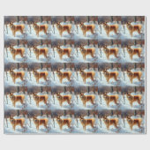 Finse Spitz liet het sneeuwen Kerstmis Cadeaupapier (Vlak)