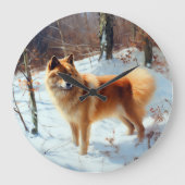 Finse Spitz liet het sneeuwen Kerstmis Grote Klok (Voorkant)