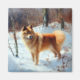 Finse Spitz liet het sneeuwen Kerstmis Magneet