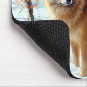 Finse Spitz liet het sneeuwen Kerstmis Muismat (Hoek)