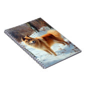 Finse Spitz liet het sneeuwen Kerstmis Notitieboek (Rechterzijde)