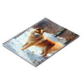 Finse Spitz liet het sneeuwen Kerstmis Notitieboek (Linkerzijde)