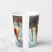 Finse Spitz liet het sneeuwen Kerstmis Papieren Bekers (Links)