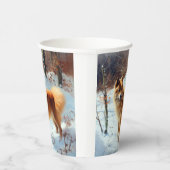 Finse Spitz liet het sneeuwen Kerstmis Papieren Bekers (Rechts)