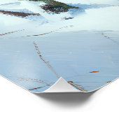 Finse Spitz liet het sneeuwen Kerstmis Perfect Poster (Hoek)