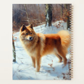 Finse Spitz liet het sneeuwen Kerstmis Planner (Achterkant)