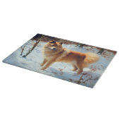 Finse Spitz liet het sneeuwen Kerstmis Snijplank (Hoek)