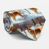 Finse Spitz liet het sneeuwen Kerstmis Stropdas (Opgerold)