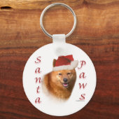 Finse Spitz Santa Paws Sleutelhanger (Achterkant)