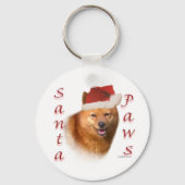 Finse Spitz Santa Paws Sleutelhanger (Achterkant)