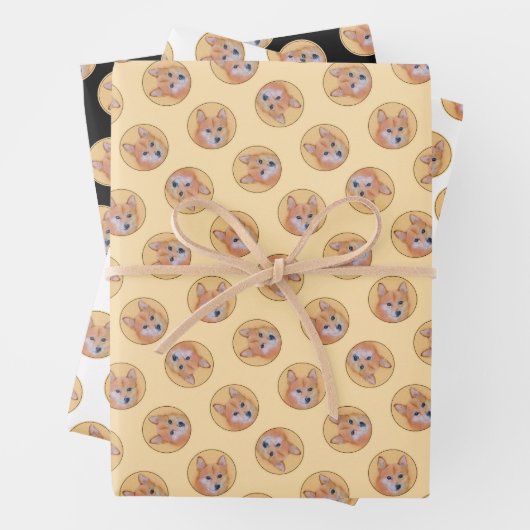 Finse Spitz Schilderij Schattigee Originele Pet Do Inpakpapier Vel (In situ)