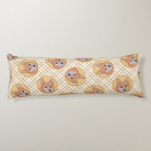 Finse Spitz Schilderij Schattigee Originele Pet Do Lichaamskussen (Achterkant)