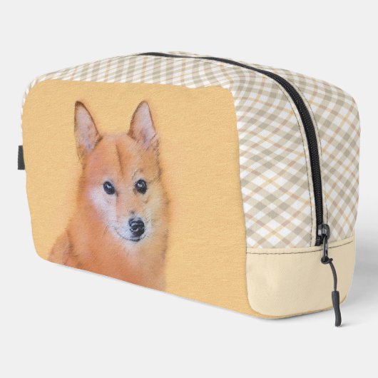 Finse Spitz Schilderij Schattigee Originele Pet Do Toilettasje (Rechterhoek)