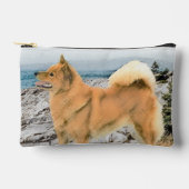 Finse Spitz Seashore Schilderen Originele Hond Kun Etui (Voorkant)