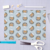 Finse Spitz Seashore Schilderen Originele Hond Kun Tissuepapier (Craft)