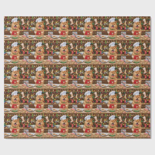 Finse Spitz Vakantie Bakken: Feestelijke Kerstmis Cadeaupapier (Vlak)