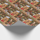 Finse Spitz Vakantie Bakken: Feestelijke Kerstmis Cadeaupapier (Hoek)