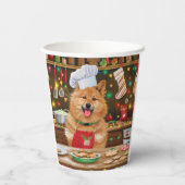 Finse Spitz Vakantie Bakken: Feestelijke Kerstmis Papieren Bekers (Achterkant)
