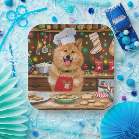 Finse Spitz Vakantie Bakken: Feestelijke Kerstmis Papieren Bordje (Feest)