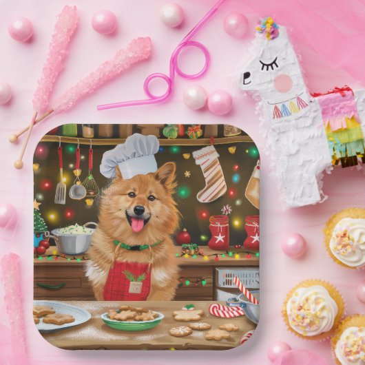 Finse Spitz Vakantie Bakken: Feestelijke Kerstmis Papieren Bordje (Feest)