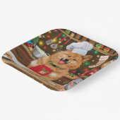 Finse Spitz Vakantie Bakken: Feestelijke Kerstmis Papieren Bordje (Gebogen)