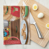 Finse Spitz Vakantie Bakken: Feestelijke Kerstmis Theedoek (Quarter Fold)