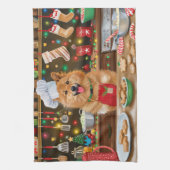 Finse Spitz Vakantie Bakken: Feestelijke Kerstmis Theedoek (Verticaal)