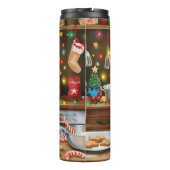 Finse Spitz Vakantie Bakken: Feestelijke Kerstmis Thermosbeker (Achterkant)