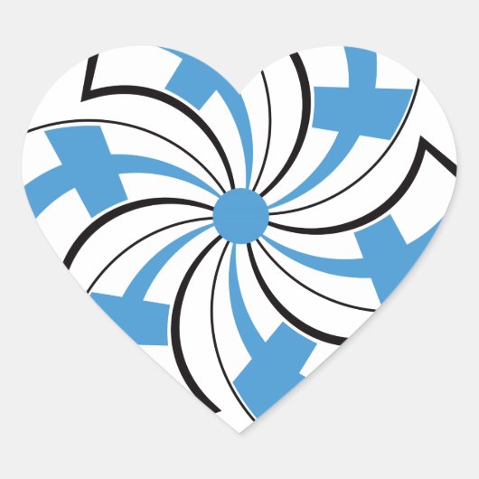 Finse Ster Hart Sticker (Voorkant)
