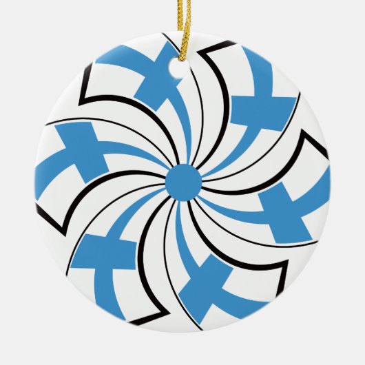 Finse Ster Keramisch Ornament (Voorkant)