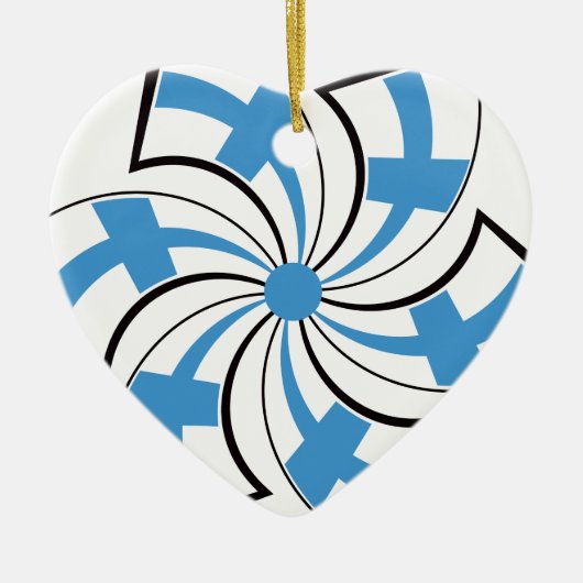 Finse Ster Keramisch Ornament (Voorkant)
