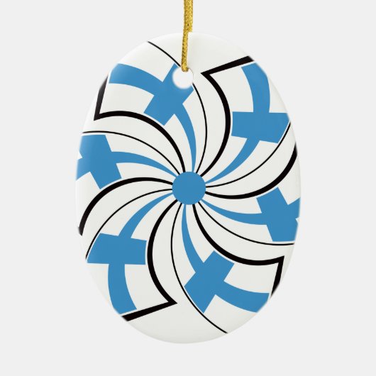 Finse Ster Keramisch Ornament (Voorkant)