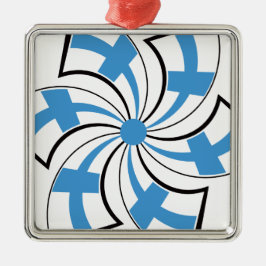 Finse Ster Metalen Ornament