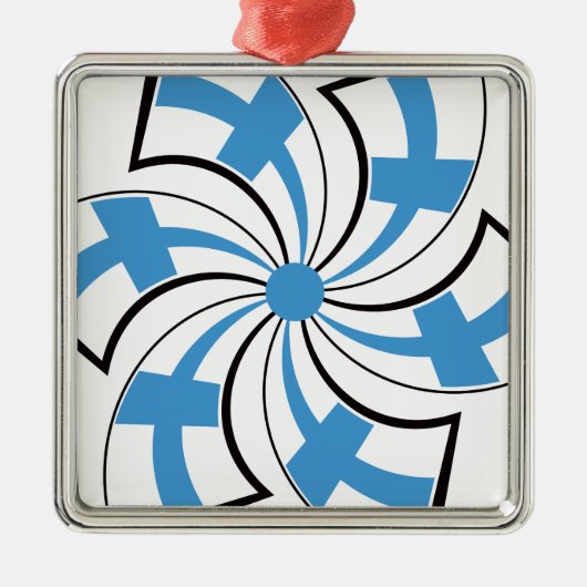 Finse Ster Metalen Ornament (Voorkant)