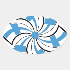 Finse Ster Ovale Sticker
