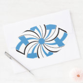 Finse Ster Ovale Sticker (Envelop)