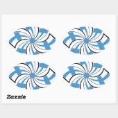 Finse Ster Ovale Sticker (Vel)