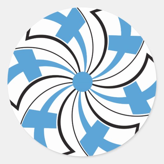 Finse Ster Ronde Sticker (Voorkant)