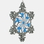 Finse Ster Tin Sneeuwvlok Ornament (Links)