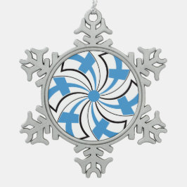 Finse Ster Tin Sneeuwvlok Ornament