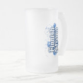Finse sterke (hockey) Frosted Glass Beer Mok (Voorkant rechts)