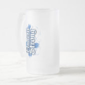 Finse sterke (hockey) Frosted Glass Beer Mok (Voorkant links)