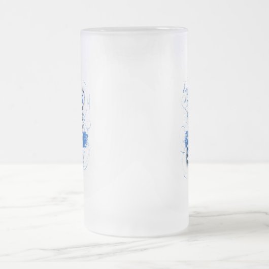 Finse sterke (hockey) Frosted Glass Beer Mok (Center)