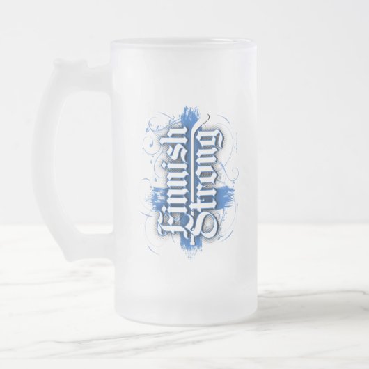Finse sterke (hockey) Frosted Glass Beer Mok (Links)