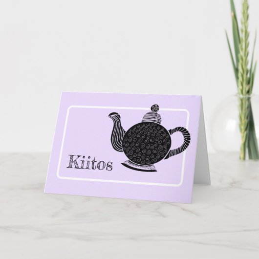 Finse theepot bedankt kaart (Voorkant)