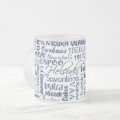 Finse Towns mg - kies stijl Matglas Koffiemok (Voorkant links)