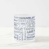 Finse Towns mg - kies stijl Matglas Koffiemok (Center)