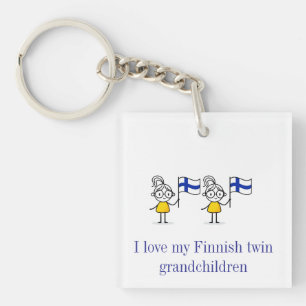 Finse Twin Kleinkinderen Sleutelhanger
