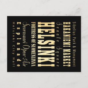 Finse Typografische Kunst in Helsinki Briefkaart