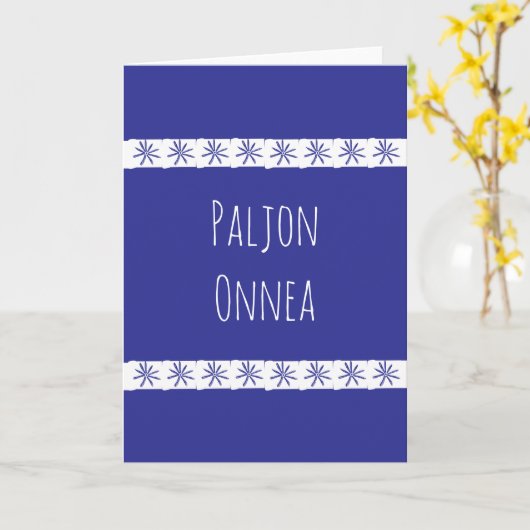 Finse verjaardag kaart (Gele Bloem)